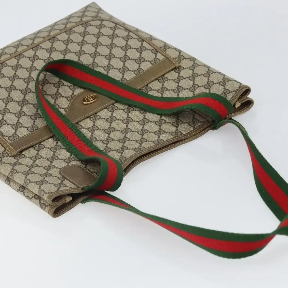 Gucci GG Supreme Web Tote Bag Beige
